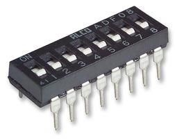 DIP SWITCH, 8POS, SPST, SLIDE 1-1825002-3