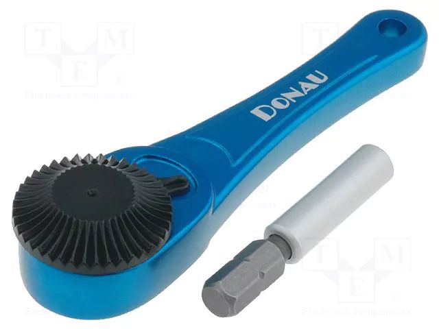 Rattle; 90mm; Kit: 1/4" socket adapter 4mm,1/4" ratchet drive DONAU ELEKTRONIK D-MBS09