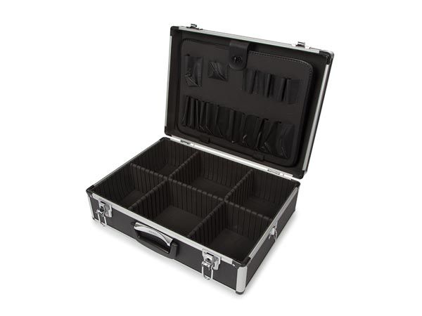 Aluminium Tool Case with 2 Key Locks 455x330x152mm, Black 1819-1 5411257010301