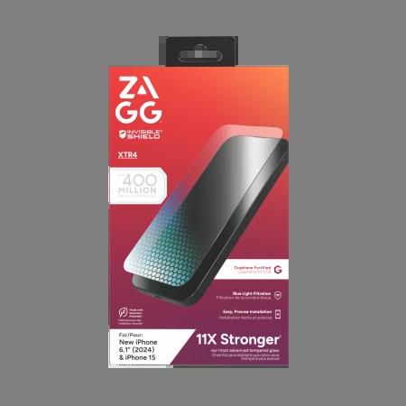 ZAGG InvisibleShield Glass XTR4 protective glass with graphene and blue light filter for iPhone 15/16, Zagg 200114878 200114878