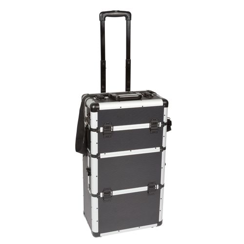ALUMINIUM TROLLEY CASE -  370 x 225 x 670 mm - 66,9 L - BLACK 1827-CJ 5410329663070; 5410329663070