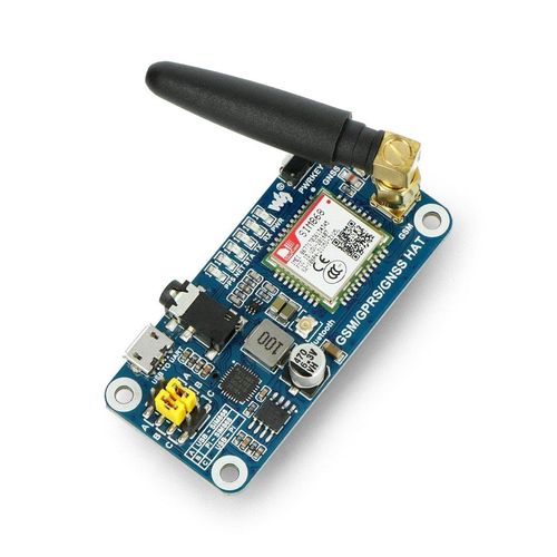 Cap HAT GSM / GPRS / GNSS / Bluetooth for Raspberry Pi - Waveshare 13460 WSR-09893 5904422376376