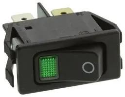 ROCKER SWITCH, GREEN, DP 150 1555.3108