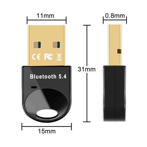 Mini Bluetooth 5.4 Adapter Wozinsky WUSB54YS USB-A Receiver Transmitter for Computer - Black, Wozinsky 5907769367434 5907769367434