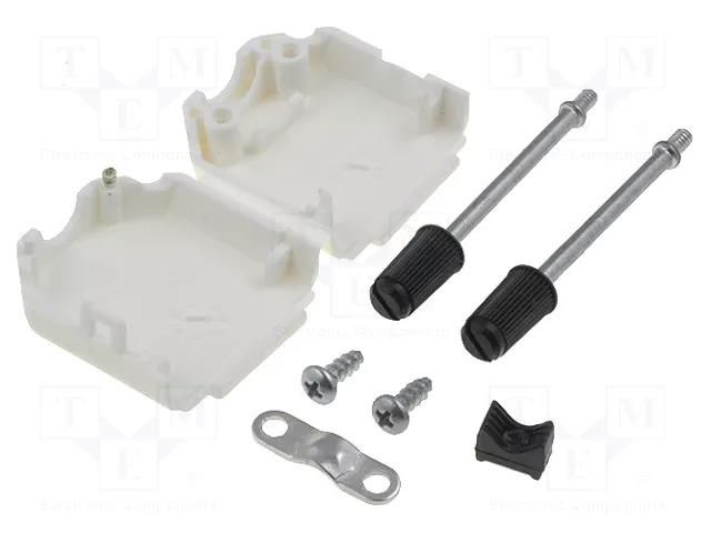 Enclosure for connectors: D-Sub; D-Sub 9pin,D-Sub HD 15pin ENCITECH DPPK09-W-K
