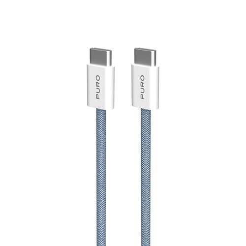 Puro Fabrik 60W USB-C - USB-C Cable 1.5m - Blue, Puro Elektrik PUCCCFABK415MTBLUE PUCCCFABK415MTBLUE