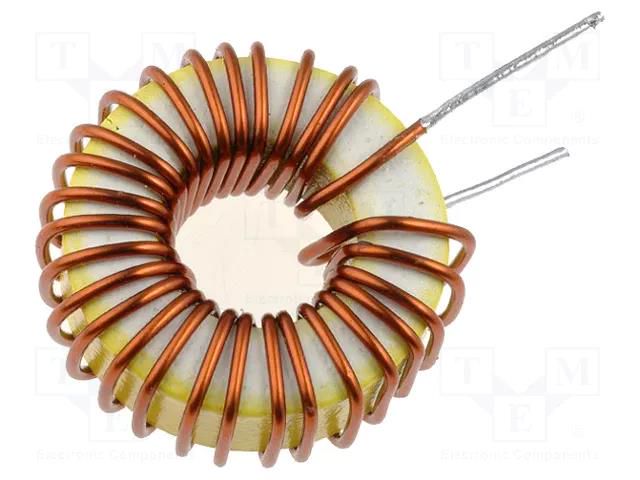 Inductor: wire; THT; 33uH; 3A; 38mΩ; Inductor: toroidal; Ø: 19mm TALEMA DPU033A3