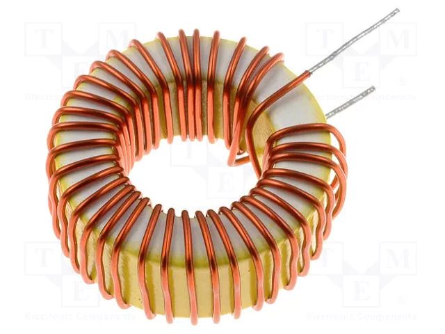 Inductor: wire; THT; 68uH; 3A; 60mΩ; Inductor: toroidal; Ø: 25mm TALEMA DPU068A3