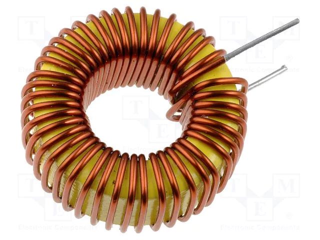 Inductor: wire; THT; 68uH; 5A; 55mΩ; Inductor: toroidal; Ø: 26mm TALEMA DPU068A5