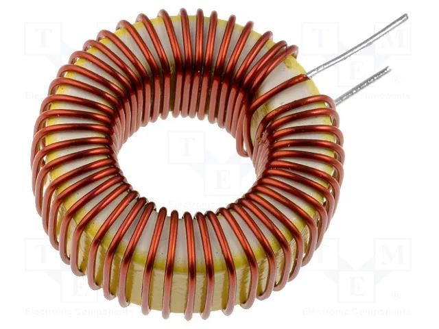 Inductor: wire; THT; 100uH; 3A; 80mΩ; Inductor: toroidal; Ø: 25mm TALEMA DPU100A3