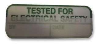 LABEL, TESTED FOR ELEC SAFETY, PK108 7827644