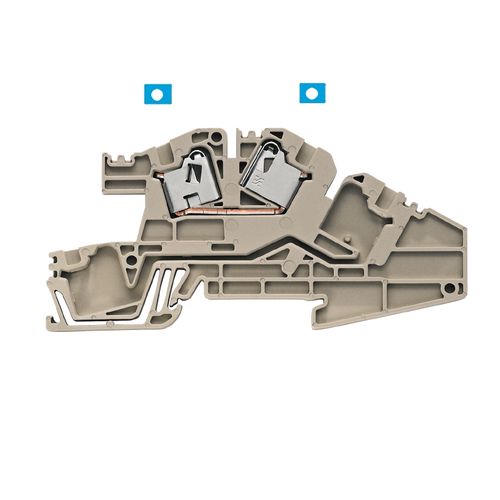 Multi level installation terminal block, PUSH IN, 4 mm², 400 V, 32 A, Number of connections: 2, Number of levels: 2, dark beige Weidmuller 1847620000