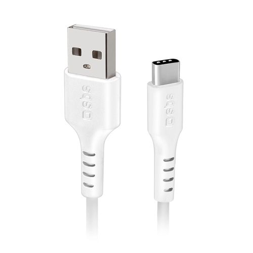 SBS TECABLEMICROC15W USB-A - USB-C Cable 1.5m - White, SBS TECABLEMICROC15W TECABLEMICROC15W