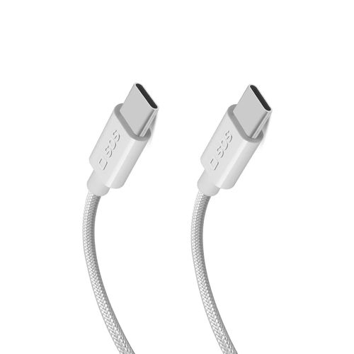 SBS TECABLETISSUETCC2G Cable 2 x USB-C 2m 60W with Power Delivery - Gray, SBS TECABLETISSUETCC2G TECABLETISSUETCC2G