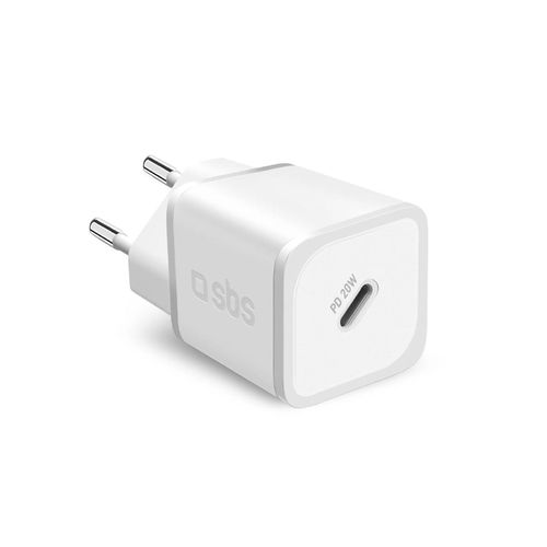 SBS TETRGAN1C20W 20W GaN Wall Charger with Power Delivery - White, SBS TETRGAN1C20W TETRGAN1C20W