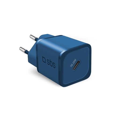 SBS TETRGAN1C20B 20W GaN Wall Charger with Power Delivery - Blue, SBS TETRGAN1C20B TETRGAN1C20B