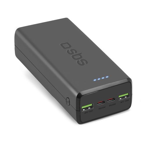 Powerbank SBS TTBB30000PD20K 30000 mAh 2 x USB-C 2 x USB-A - black, SBS TTBB30000PD20K TTBB30000PD20K