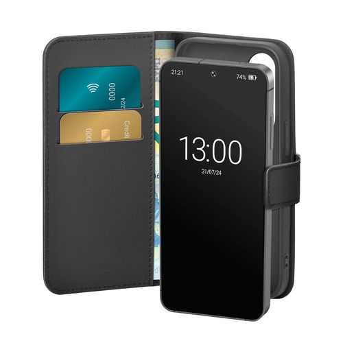 Puro Booklet Case with Flip and Wallet for Samsung Galaxy S25+ - Black, Puro PUSGS25PBOOKC8BLK PUSGS25PBOOKC8BLK