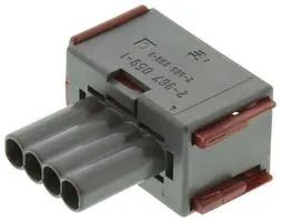 HOUSING, RECEPTACLE, 1 ROW, 4WAY, PBT-GF 2-967059-1