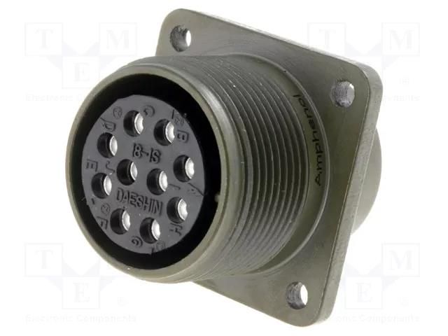 Connector: circular; socket; PIN: 10; female; soldering; MS/DS; 13A AMPHENOL DS3102A18-1S