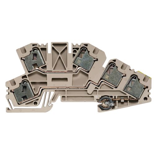 Multi level installation terminal block, PUSH IN, 4 mm², 400 V, 32 A, Number of connections: 5, Number of levels: 2, dark beige Weidmuller 1882610000
