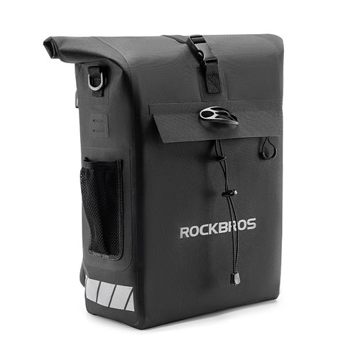 Rockbros Bike Bag with Backpack Function, Waterproof, with Helmet Attachment 18l - Black, Rockbros 8386824308730 8386824308730