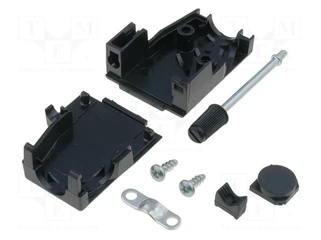 Enclosure for connectors: D-Sub; D-Sub 9pin,D-Sub HD 15pin ENCITECH DSSK-P-09-L-K
