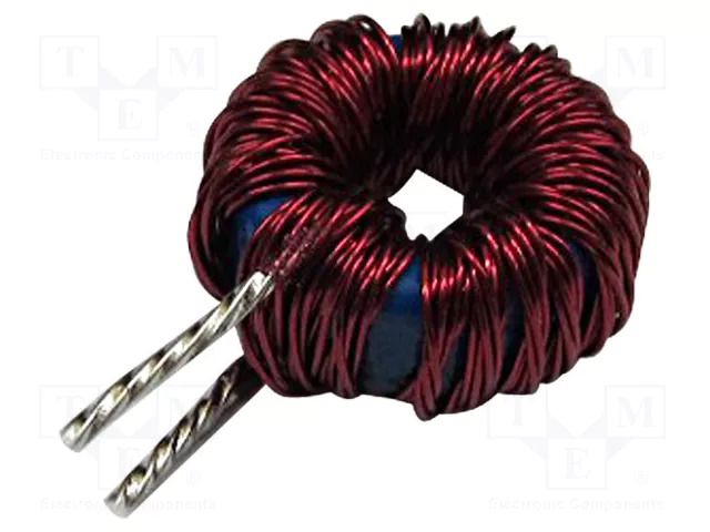 Inductor: wire; THT; 33uH; 6A; 24.5mΩ; Inductor: toroidal; Ø: 20mm FERYSTER DTMSS-16/0.033/6V