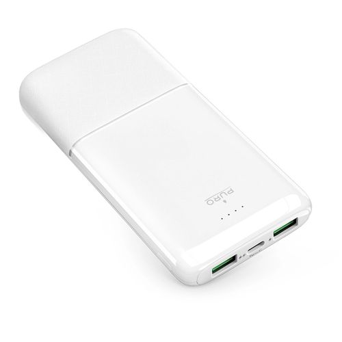 Powerbank Puro DAILY 10 PLUS 10000mAh 2x USBA / 1x USB-C 22.5W - white, Puro PUFCBB100P3WHI PUFCBB100P3WHI