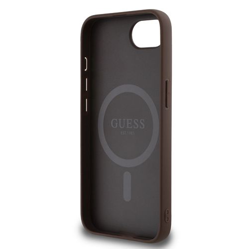 Guess PU 4G Peony case with MagSafe for iPhone 16e - brown, Guess 3666339453305 3666339453305
