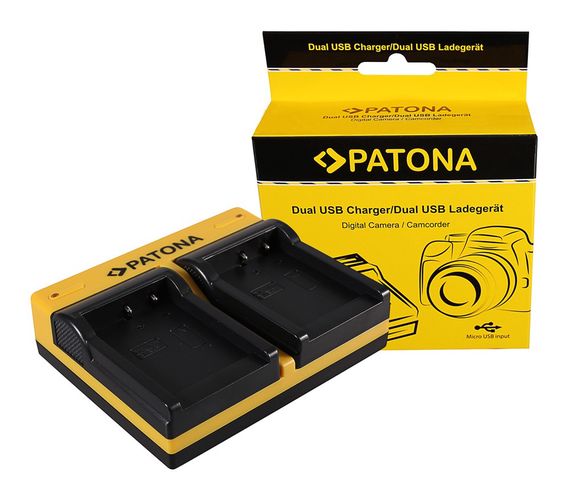 PATONA Dual Ladegerät f. Nikon EN-EL8 CoolPix P1 P2 S1 S2 S3 S5 S6 S7 S7c S9 inkl. Micro-USB Kabel, PATONA 191539 4055655186896