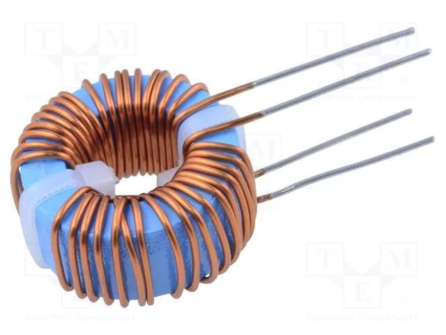 Inductor: wire; THT; 220mH; 1A; 382mΩ; DTSN-26; Ø28x14mm; vertical FERYSTER DTSN-26/220/1.0