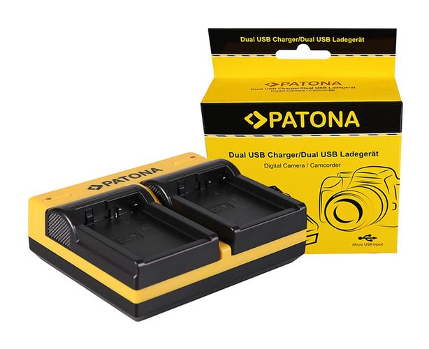 PATONA Dual Ladegerät f. Leica Panasonic DMW-BLC12PP V-Lux 4 Panasonic DMW-BLC12PP inkl. Micro-USB K, PATONA 191625 4055655187428