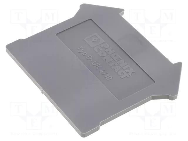 End piece; grey; polyamide; UK PHOENIX CONTACT D-UK4/10