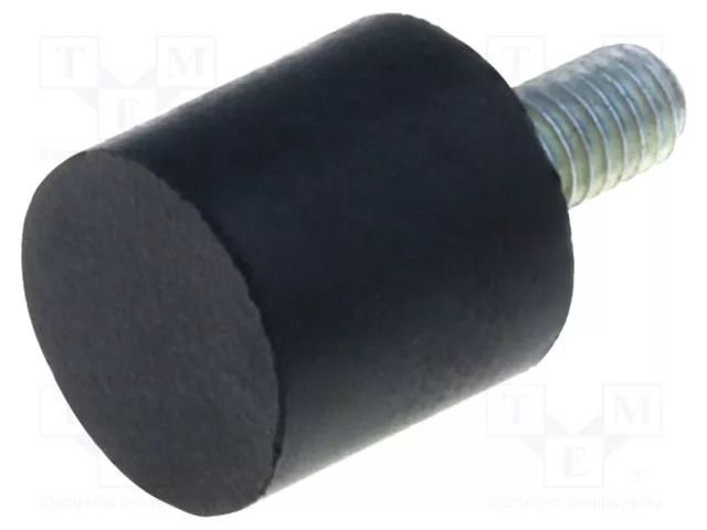Vibroisolation foot; Ø: 8mm; H: 8mm; Shore hardness: 40±5; 52N ELESA+GANTER DVA4-8-8-M3-40