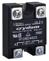 SOLID STATE RELAY, SPST, 25A, 4-32VDC H12D4825