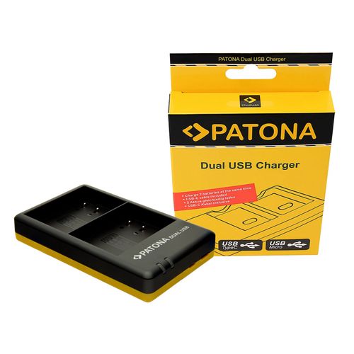 PATONA Dual Quick-Charger f. Panasonic DMW-BLF19 incl. USB-C cable, PATONA 1942 4055655134903