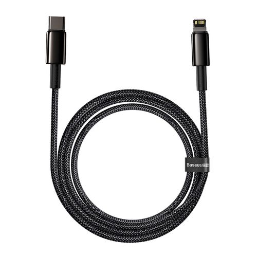 Baseus Tungsten Gold Cable Type-C to iP PD 20W 2m (black), Baseus CATLWJ-A01