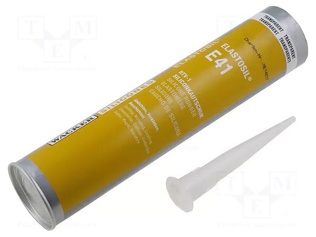 Silicone rubber; colourless; 310ml; ELASTOSIL E41; 20min WACKER E41-310ML-1