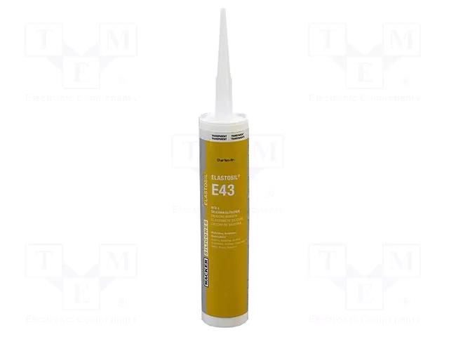 Silicone rubber; transparent; 0.31l; ELASTOSIL E43; 15min WACKER E43-310ML-1
