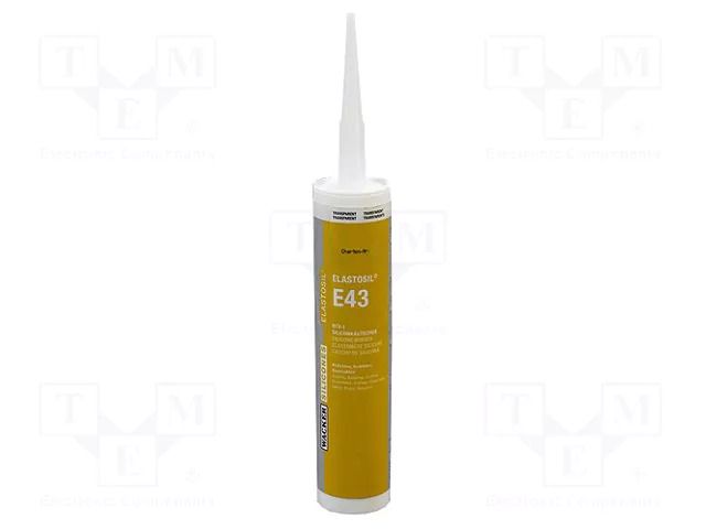Silicone rubber; transparent; 0.31l; ELASTOSIL E43; 15min WACKER E43-310ML-1