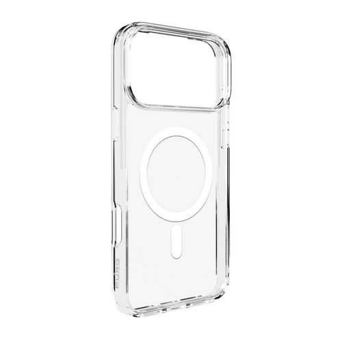 Puro Lite Mag TPU+PC Case Compatible with MagSafe for iPhone 17 Pro - Transparent with White Ring, Puro PUIPC17P63LITEMAGTR PUIPC17P63LITEMAGTR