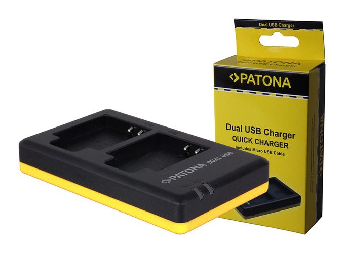 PATONA Dual Quick-Charger f.Olympus Li-50B, Li50B incl. Micro-USB cabel, PATONA 1972 4055655114097