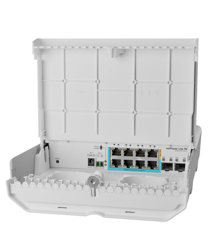 8-port switch Mikrotik CSS610-1Gi-7R-2S+OUT MIKROTIKCSS6101GI7R2S