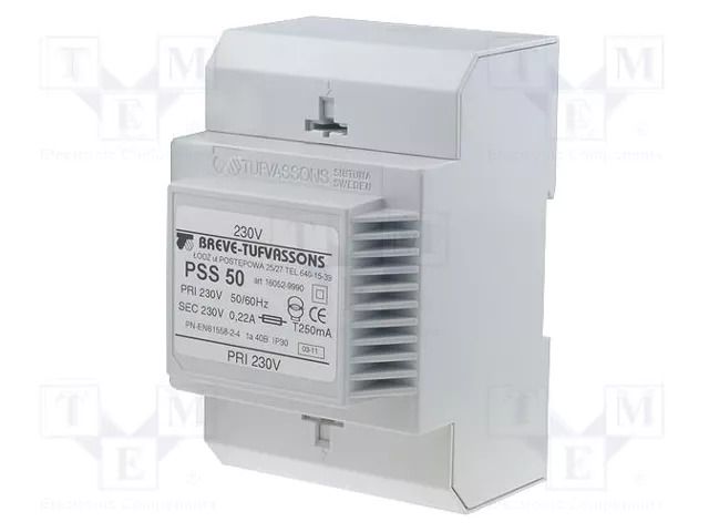 Transformer: mains; 50VA; 230VAC; 110V BREVE TUFVASSONS PSS50/230/110V