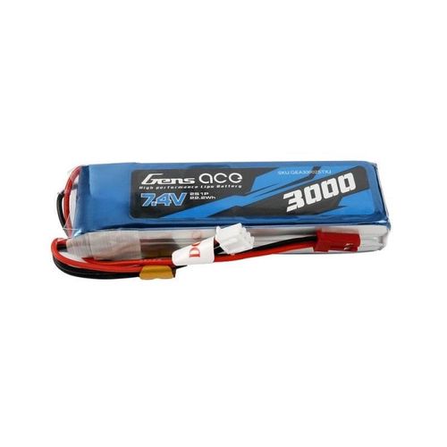 Battery  Gens Ace 3000mAh 7.4V 1C 2S1P LiPo, Gens ace GEA30002STXJ