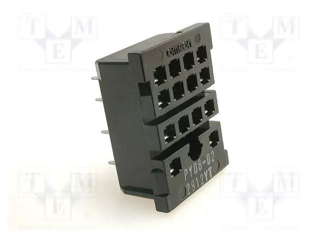 Socket; PIN: 8; 10A; 250VAC; H: 12mm; W: 22mm; PCB; for PCB; -55÷70°C OMRON PY08-02