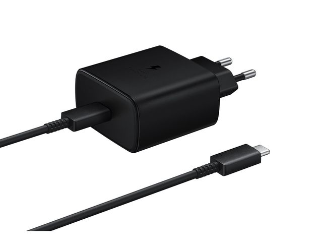 Samsung EP-TA845EWE 45W wall charger with USB-C cable Samsung EP-DW767JWE 45W 1.8m (OOB Bulk - replacement packaging) - white, Samsung EP-TA845EWE + EP-DW767JWE EP-TA845EWE + EP-DW767JWE