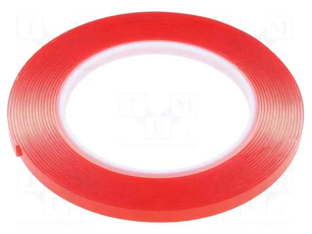 Tape: fixing; W: 6mm; L: 5m; Thk: 1mm; double-sided; acrylic; 3M-4910 AFTC AFTC-5310-6MM-5M