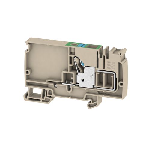Supply terminal, PUSH IN, 10 mm², 800 V, Number of potentials per tier: 1, TS 35, dark beige, Colour of operational elements: blue Weidmuller 1988200000 04050118372847